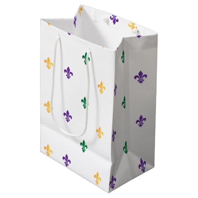 Mardi Gras Carnival Fleur de Lis Diamond Decor (Framsidan Vinklad)