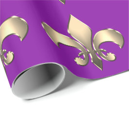 Mardi Gras Carnival Fleur de Lis Presentpapper