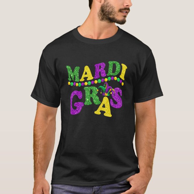 Mardi Gras Carnival Funny Festival Party Graphic W T Shirt (Framsida)