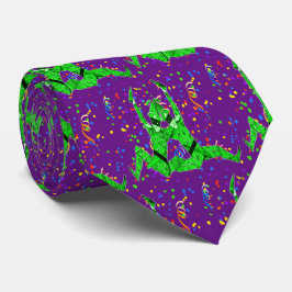 Mardi Gras Carnival Grönt Jesters and Confetti Slips