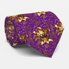 Mardi Gras Carnival Guld Mask Confetti Lila Slips