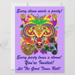 Mardi Gras Carnival Händelse Visa anteckningar Inbjudningar