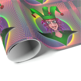 Mardi Gras Carnival Jester Presentpapper