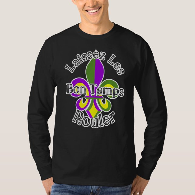 Mardi Gras Carnival Laissez Les Bon Templs New Orl T Shirt (Framsida)