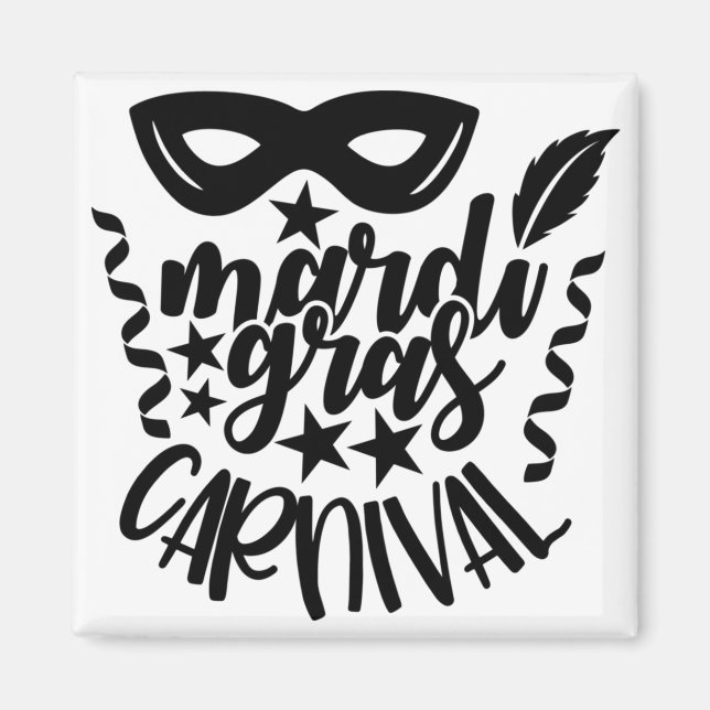 Mardi gras carnival Mardi Gras Party Magnet (Framsidan)