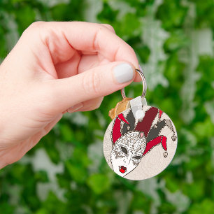 Mardi Gras Carnival Mask Keychain Nyckelring