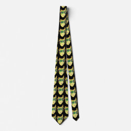 Mardi Gras Carnival Mask on Black NeckTie Slips