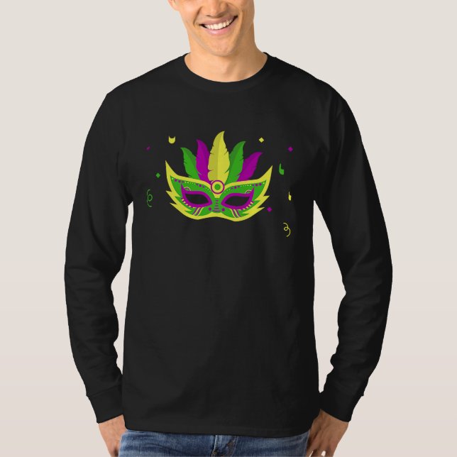 Mardi Gras Carnival Mask Party T T Shirt (Framsida)