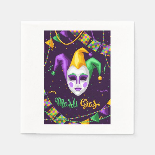 Mardi Gras Carnival Napkins Pappersservett (Framsidan)