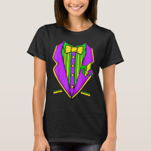 Mardi Gras Carnival Party Tuxedo Manar Boys Costum T Shirt