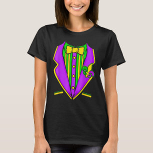 Mardi Gras Carnival Party Tuxedo Manar Boys Costum T Shirt