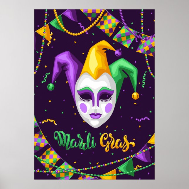 Mardi Gras Carnival Poster (Framsidan)