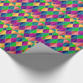 Mardi Gras Carnival Yellow Purple Green Diamonds Presentpapper