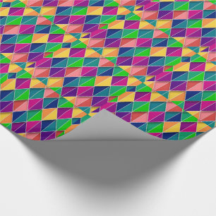 Mardi Gras Carnival Yellow Purple Green Diamonds Presentpapper