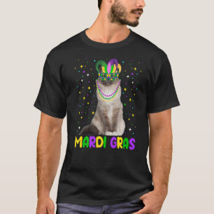 Mardi Gras Carnivales Cute Birman Cat Animals T Shirt