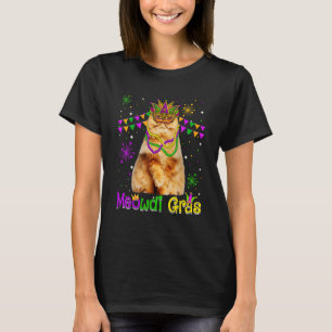 Mardi Gras Cat Cute Persian Cat Carnival Mask T Shirt