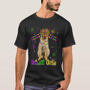 Mardi Gras Cat Cute Tonkinese Cat Carnival Mask T Shirt