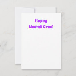Mardi Gras Cat-inbjudan, lustigt Meowdi Gras Card Inbjudningar