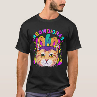 Mardi Gras Cat Meowdigras Kids Tonåring Girls Para T Shirt