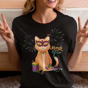 Mardi Gras Cat T Shirt