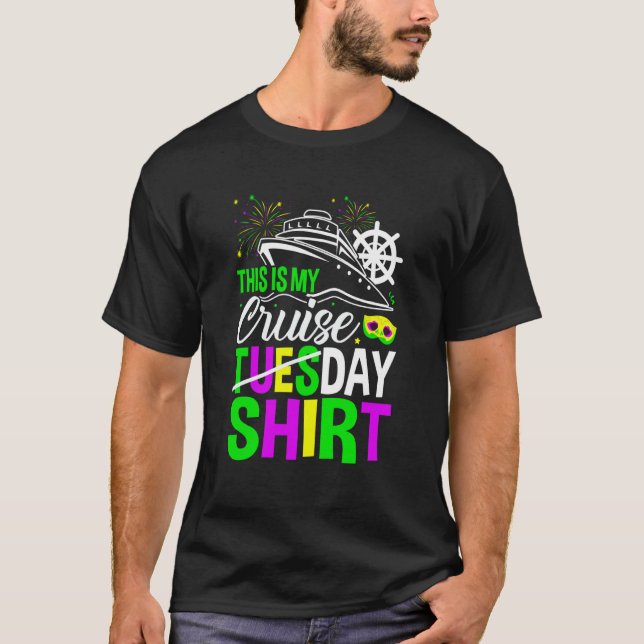 Mardi Gras Celebrations parade Boat This is My Cru T Shirt (Framsida)
