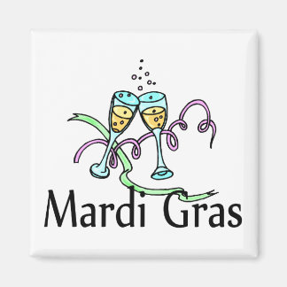Mardi Gras Champagne Magnet