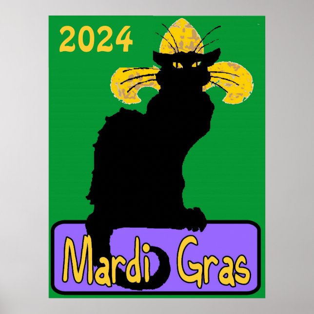 Mardi Gras Chatta Noir, redigeringsdatum Poster (Framsidan)