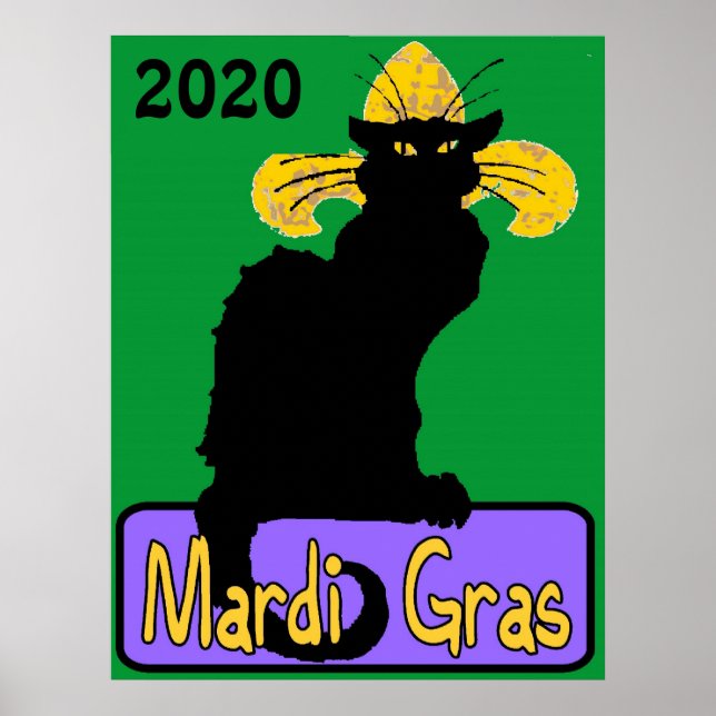 Mardi Gras Chatta Noir, redigeringsdatum Poster (Framsidan)