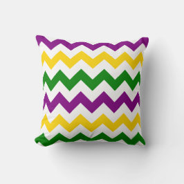 Mardi Gras Chevron Mönster Kudde