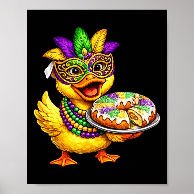 Mardi Gras Chick Gul Ankunge Ank Mask King Ca Poster (Framsidan)