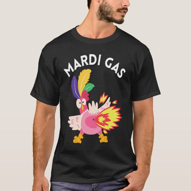 Mardi Gras Chicken Meme Farts Mardi Gas Chicken Be T Shirt (Framsida)