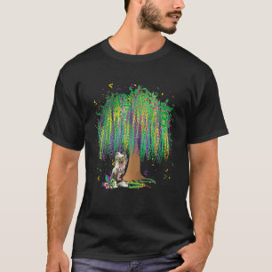 Mardi Gras Chinese Crested Bead - Träd Bourbon Str T Shirt