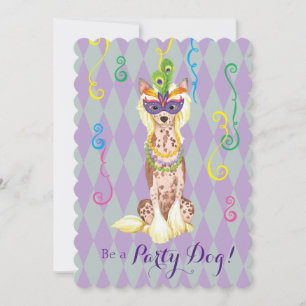 Mardi Gras Chinese Crested Inbjudningar