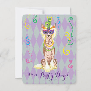 Mardi Gras Chinese Crested Inbjudningar