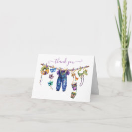 Mardi Gras Clothesline boy Shower Tack Kort