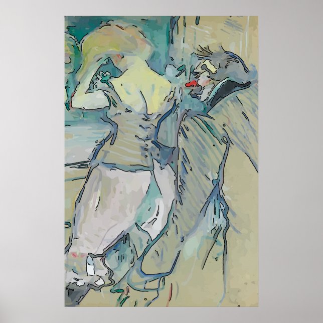 Mardi Gras Clown, Fransk Quarter Dresser Poster (Framsidan)