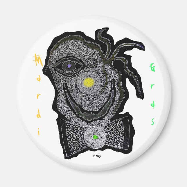 MaRdI gRaS cLoWn Magnet (Framsidan)