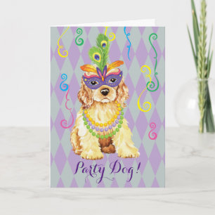 Mardi Gras Cocker spanel Kort