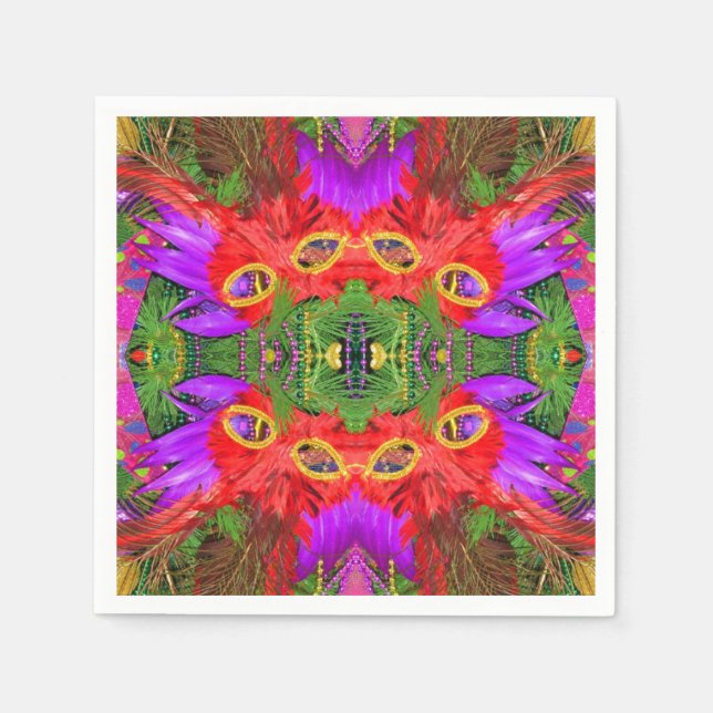 Mardi gras cocktail pappersservett (Framsidan)