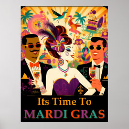 Mardi Gras Cocktail Party Poster
