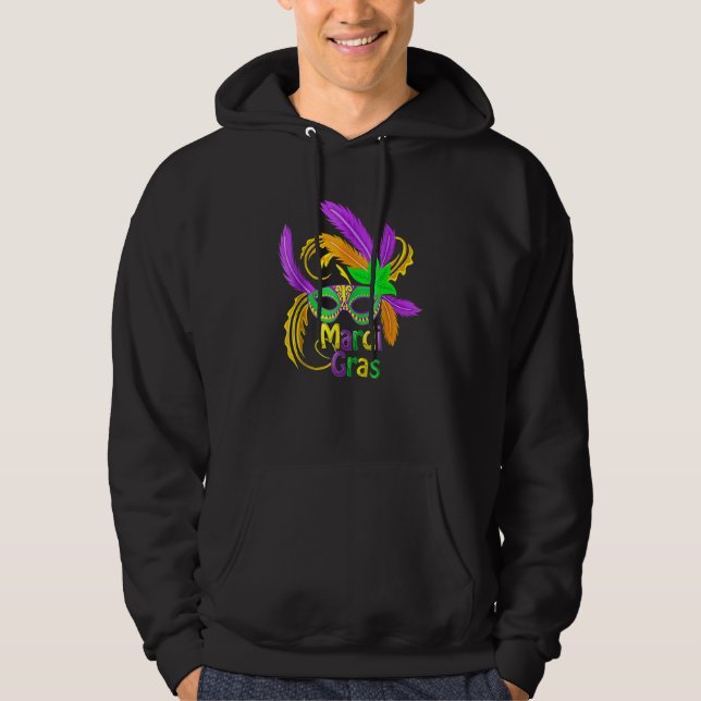Mardi Gras Cool Pancake Tuesday Holiday Funny Gift Hoodie (Framsida)