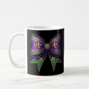 Mardi Gras Coquette Bow Festive Elegance Carnival Kaffemugg