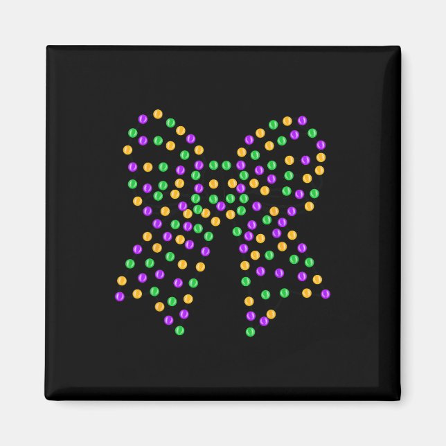 Mardi Gras Coquette Bow New Orleans Coquette Bow M Magnet (Framsidan)