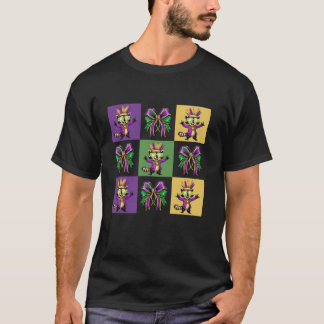 Mardi Gras Coquette Bow Raccoon Sopor Panda Manar  T Shirt