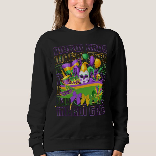 MARDI GRAS Coquette Masqhar T Shirt (Framsida)