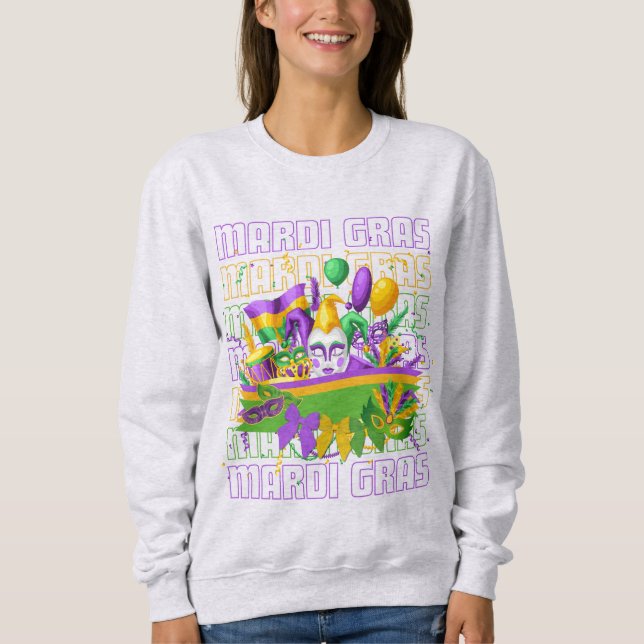 MARDI GRAS Coquette Masqhar T Shirt (Framsida)