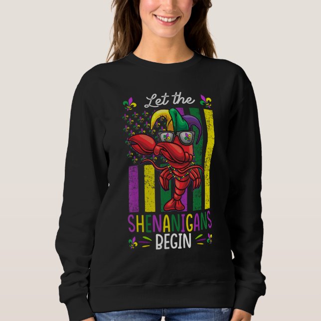Mardi Gras Costume Dab Crawfish Shenanigans Kids T T Shirt (Framsida)