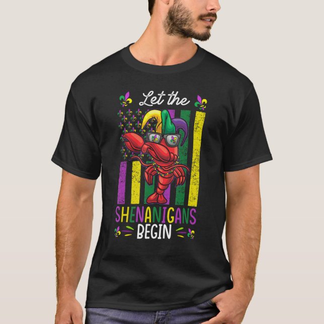Mardi Gras Costume Dab Crawfish Shenanigans Kids T T Shirt (Framsida)