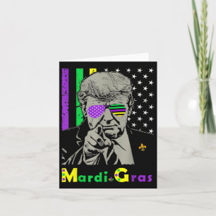 Mardi Gras Costume Donald Trump Us Funny Trum Kort