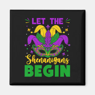 Mardi Gras Costume Låt Shenanigans börja Mardi Magnet